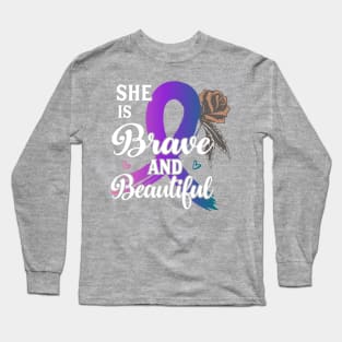 Thyroid Cancer awareness Long Sleeve T-Shirt